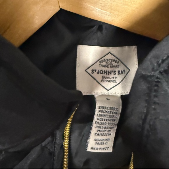 St. John's Bay Black and Cream Jacket - Picture 7 of 8